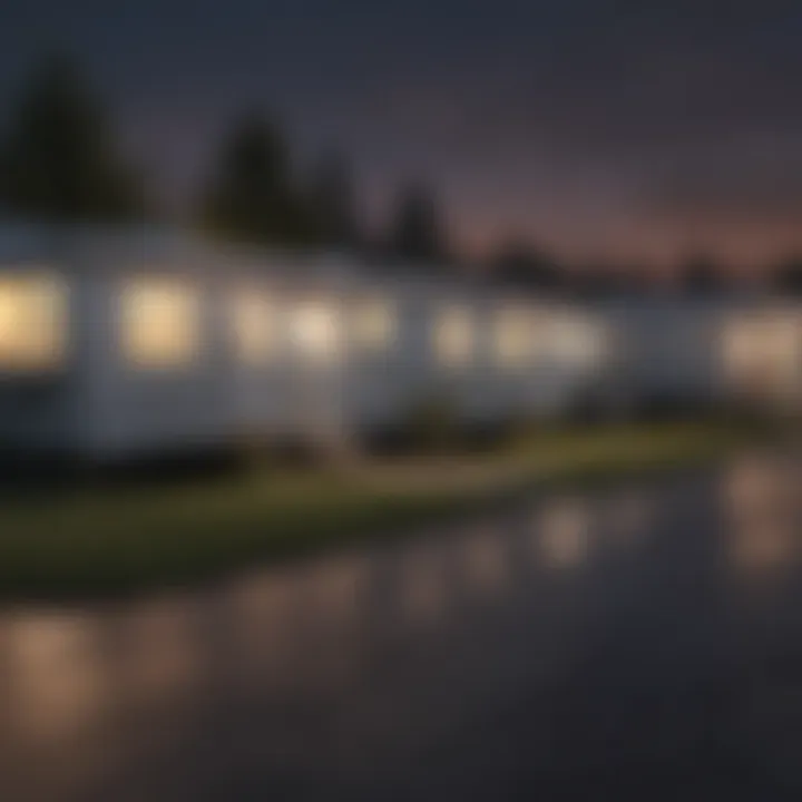 A mobile home showcasing various insurance coverage options.