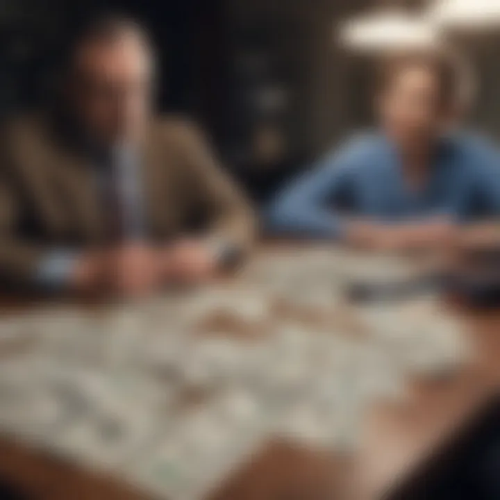 Conceptual representation of bank accounts with right of survivorship showing two individuals sharing a financial resource.