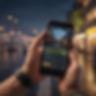A traveler using a mobile app to book a flight