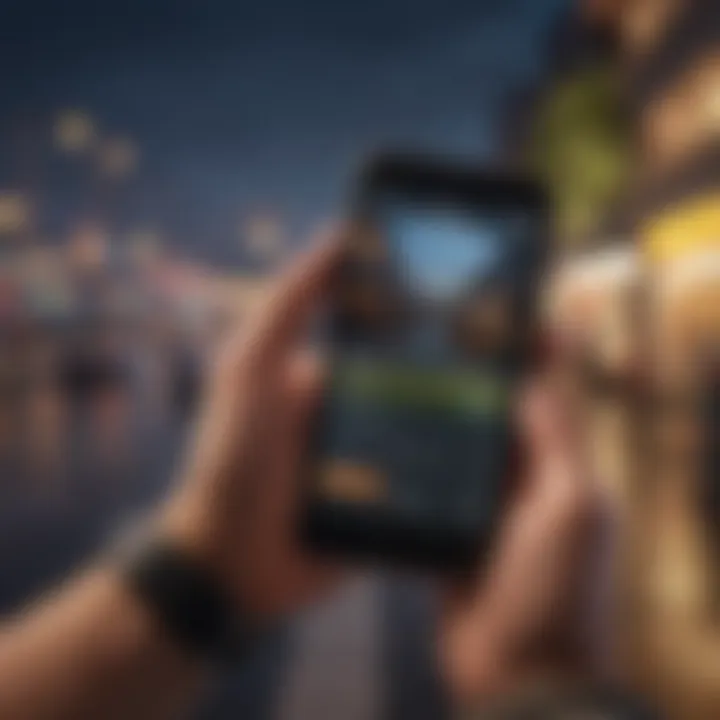 A traveler using a mobile app to book a flight
