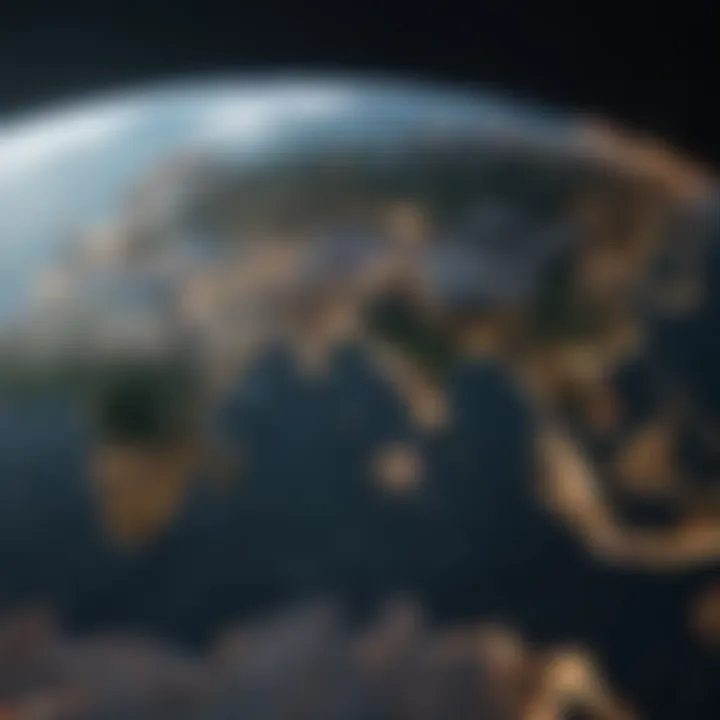 World map highlighting various flight routes