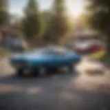 Conceptual illustration of auto insurance coverage