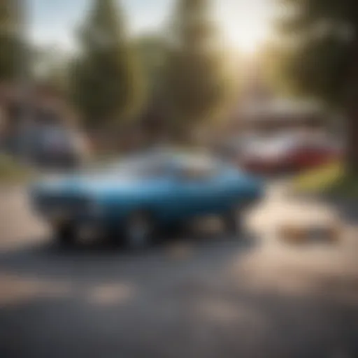 Conceptual illustration of auto insurance coverage