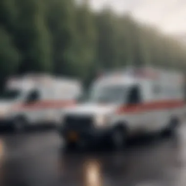 Visual comparison of regional ambulance service pricing.