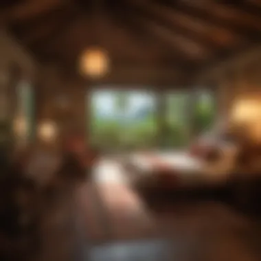 Charming Hawaiian Lodging Interior of a cozy Hawaiian accommodation illustrating lodging options