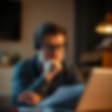 A thoughtful individual evaluating financial strategies