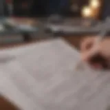 A thoughtful individual analyzing bank statements