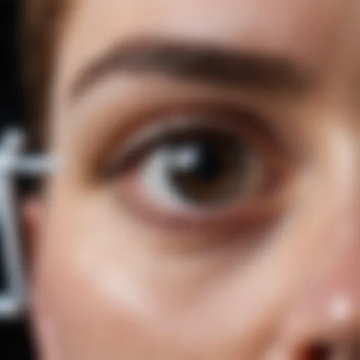 Detailed view of a PRK eye surgery procedure showcasing advanced technology.