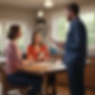 Homeowner discussing insurance options with an agent