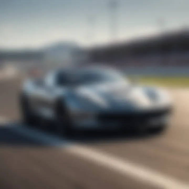 Corvette Stingray on a racetrack showcasing its performance