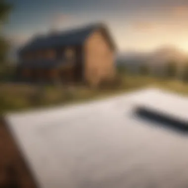 An illustration of financial documents related to land mortgages.