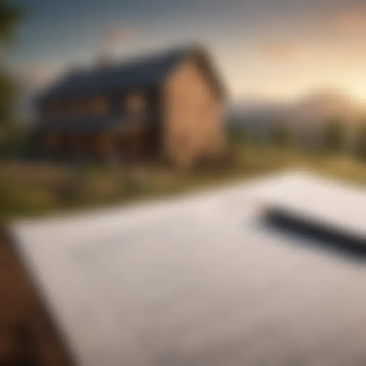 An illustration of financial documents related to land mortgages.