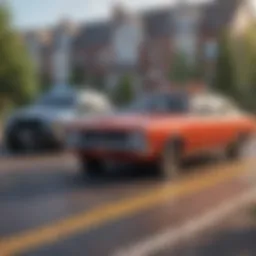 Illustration showcasing the concept of uninsured driver coverage