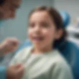 A child receiving dental care with a dentist