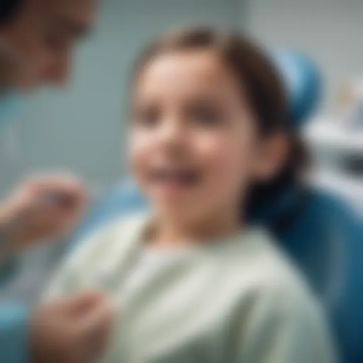 A child receiving dental care with a dentist