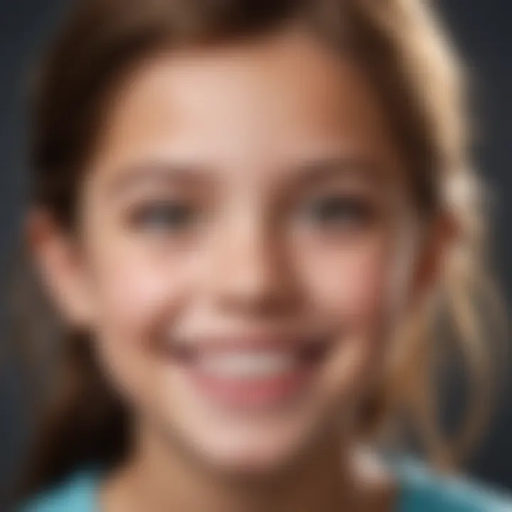 A smiling child showcasing dental health