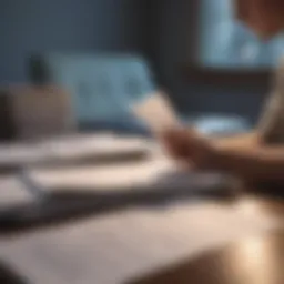 A person analyzing financial documents