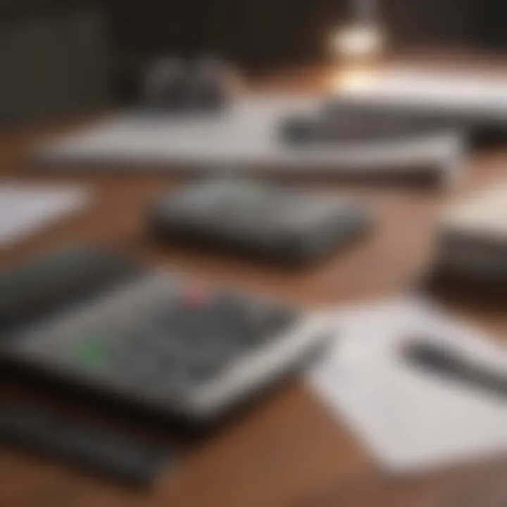 Budgeting Tools for Managing Debt A calculator and notepad for budgeting