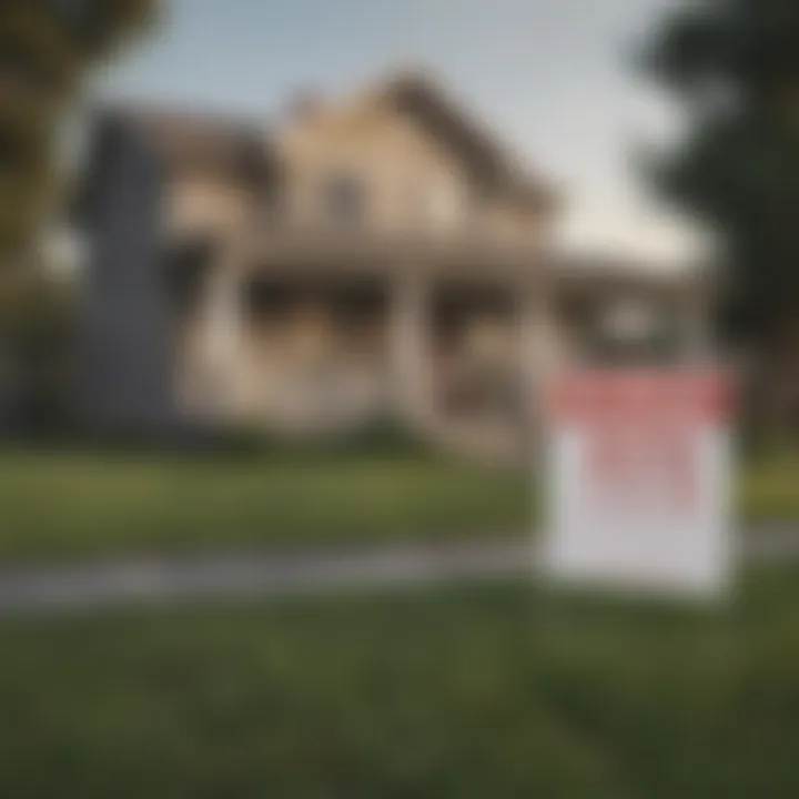 Illustration of a vacant house with a 'For Sale' sign