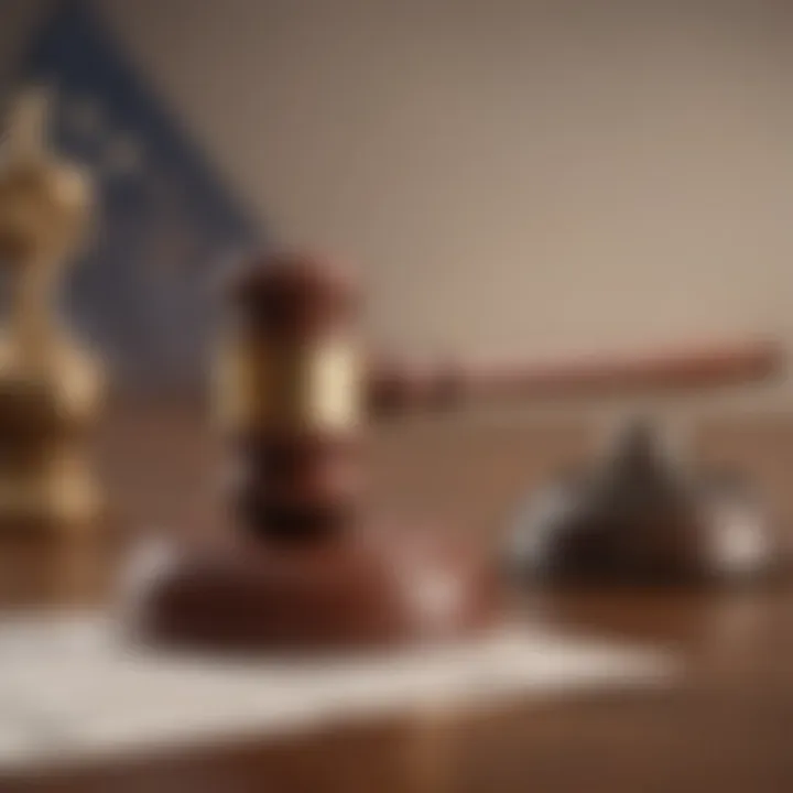 A gavel symbolizing legal disputes