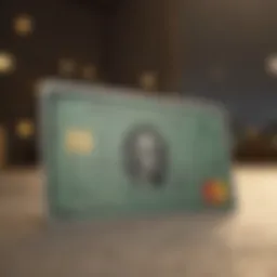 Visual representation of a Discover Card with cash withdrawal symbols